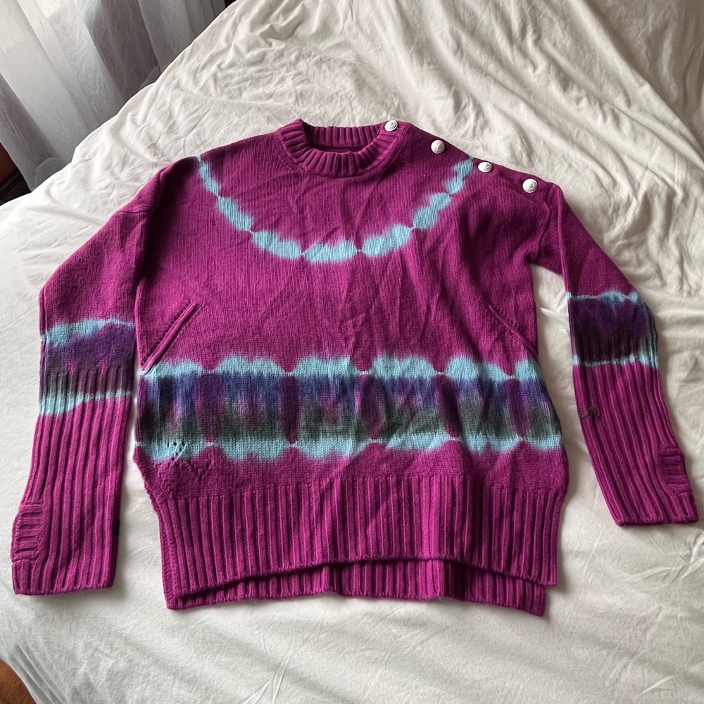 NWT Zadig&Voltaire Malta tie dyed 100% cashmere sweater Sz xs.